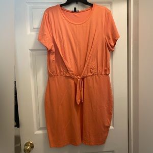 Peach T Shirt Dress